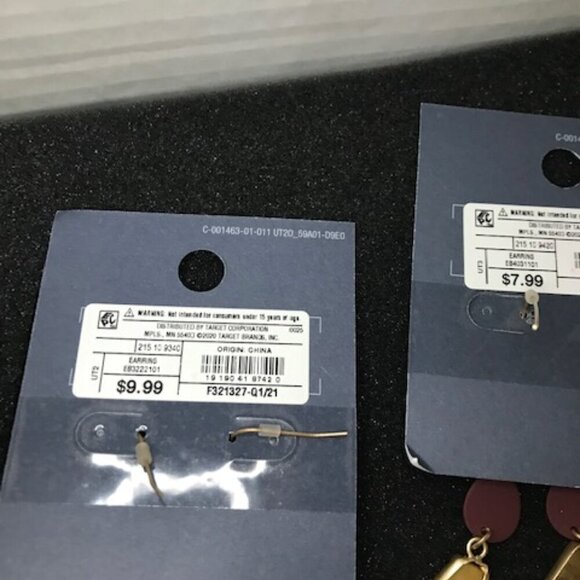 NWT Universal Threads Set of 5 Pairs Earrings Semi Precious Stones Nickel Free - Picture 4 of 9